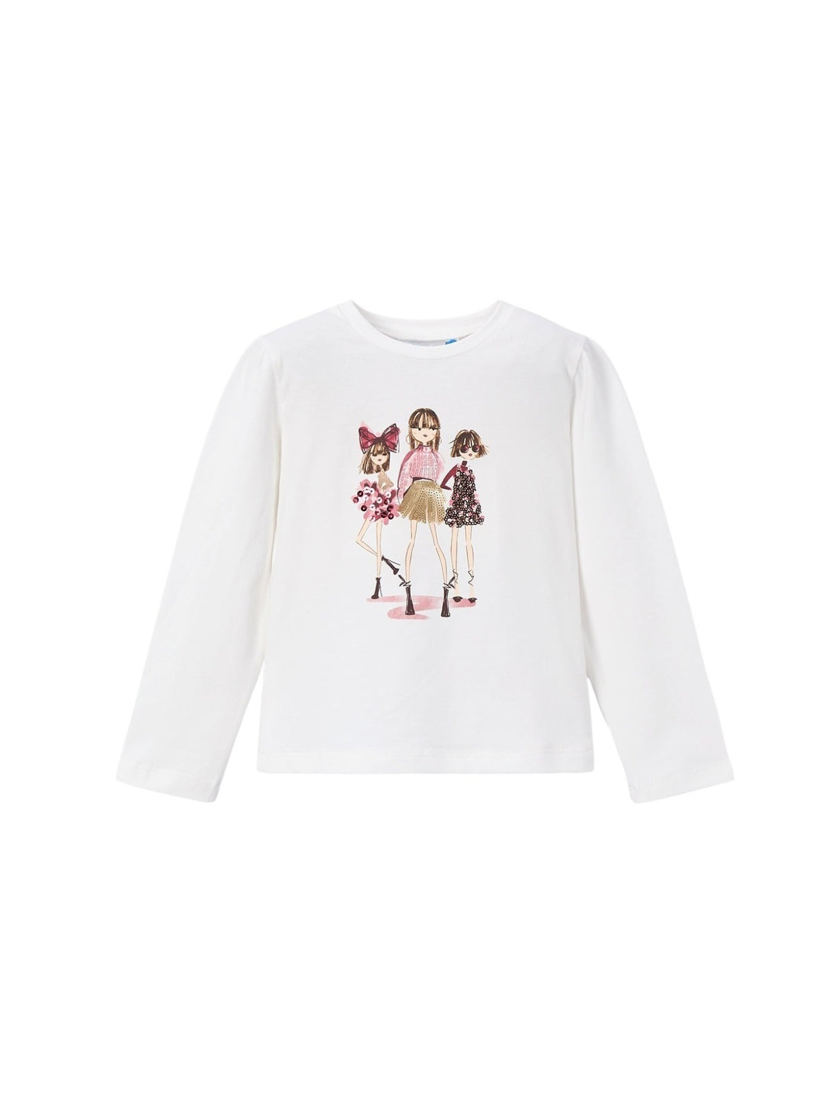 Camiseta m/comp. clássica Nata-cerej (Vermelho Escuro)  para Menina - Mayoral