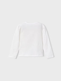 Camiseta m/comp. clássica Nata-cerej (Vermelho Escuro)  para Menina - Mayoral