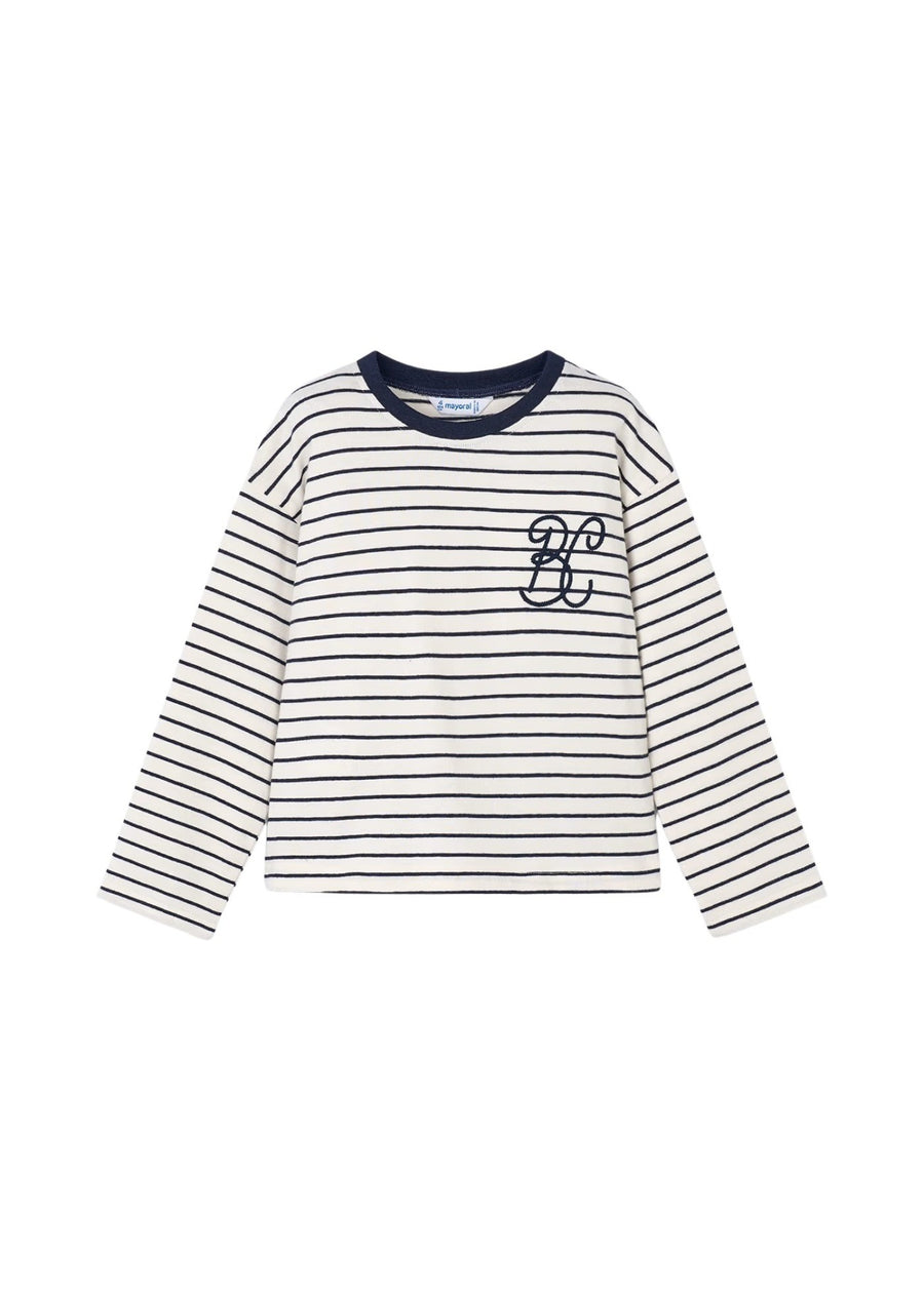 T-shirt Manga Comprida  (Branco)  para Menina - Mayoral