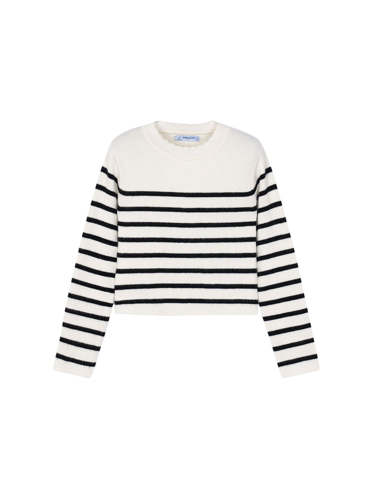 Top tricô riscas Macchiato (Creme / Pérola)  para Menina - Mayoral