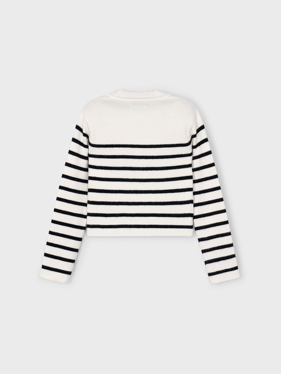 Top tricô riscas Macchiato (Creme / Pérola)  para Menina - Mayoral