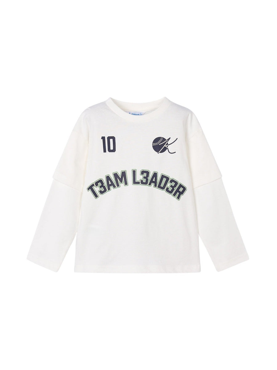 Camisola "team" Nata (Creme / Pérola)  para Menino - Mayoral