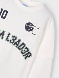 Camisola "team" Nata (Creme / Pérola)  para Menino - Mayoral