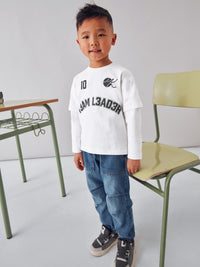 Camisola "team" Nata (Creme / Pérola)  para Menino - Mayoral