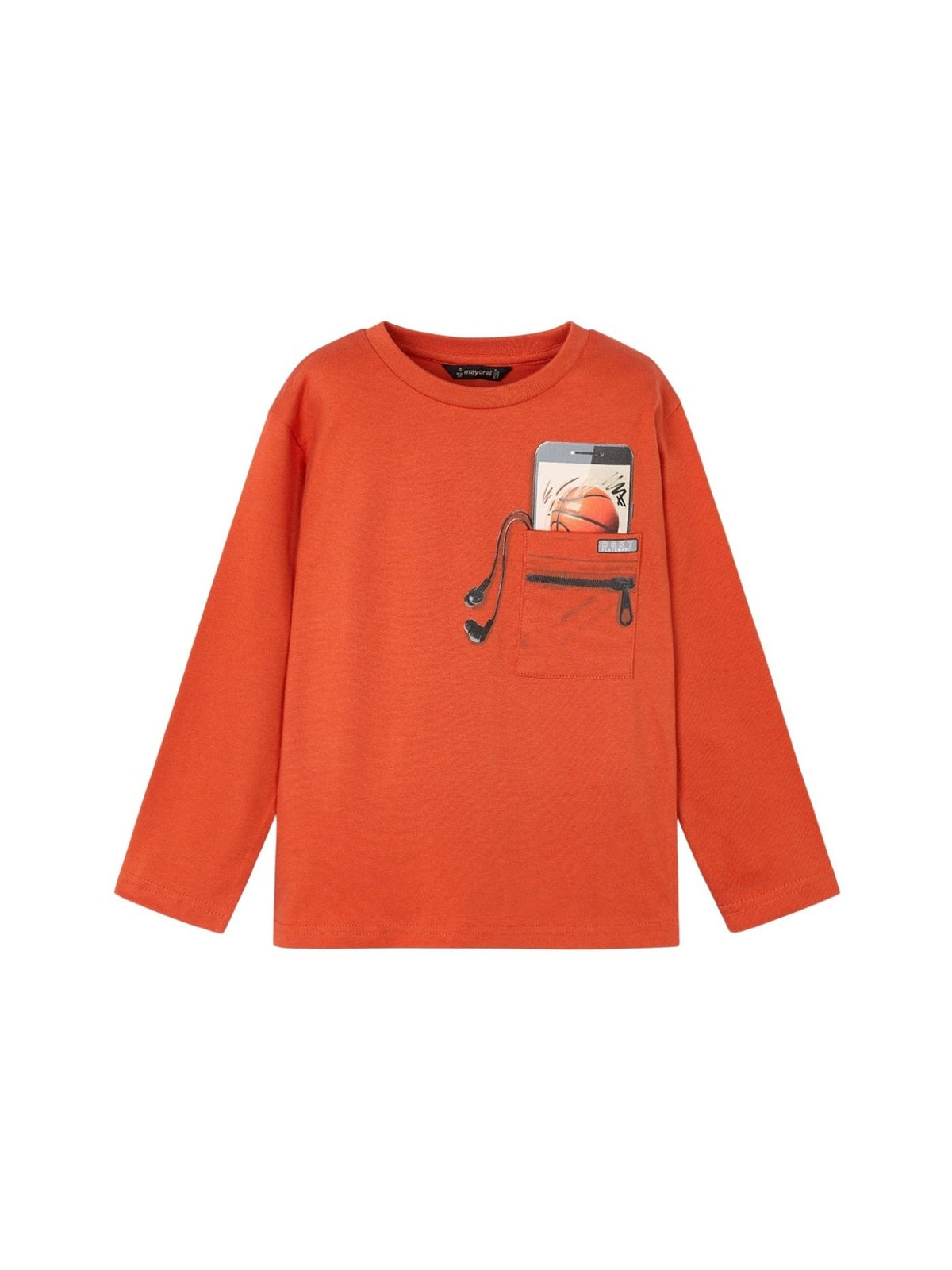 Camiseta m/comp. Laranja (Laranja Outono)  para Menino - Mayoral