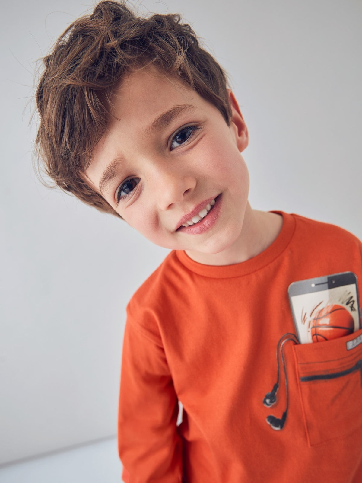 Camiseta m/comp. Laranja (Laranja Outono)  para Menino - Mayoral
