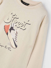 Camisola "street" Cereal (Bege)  para Menino - Mayoral