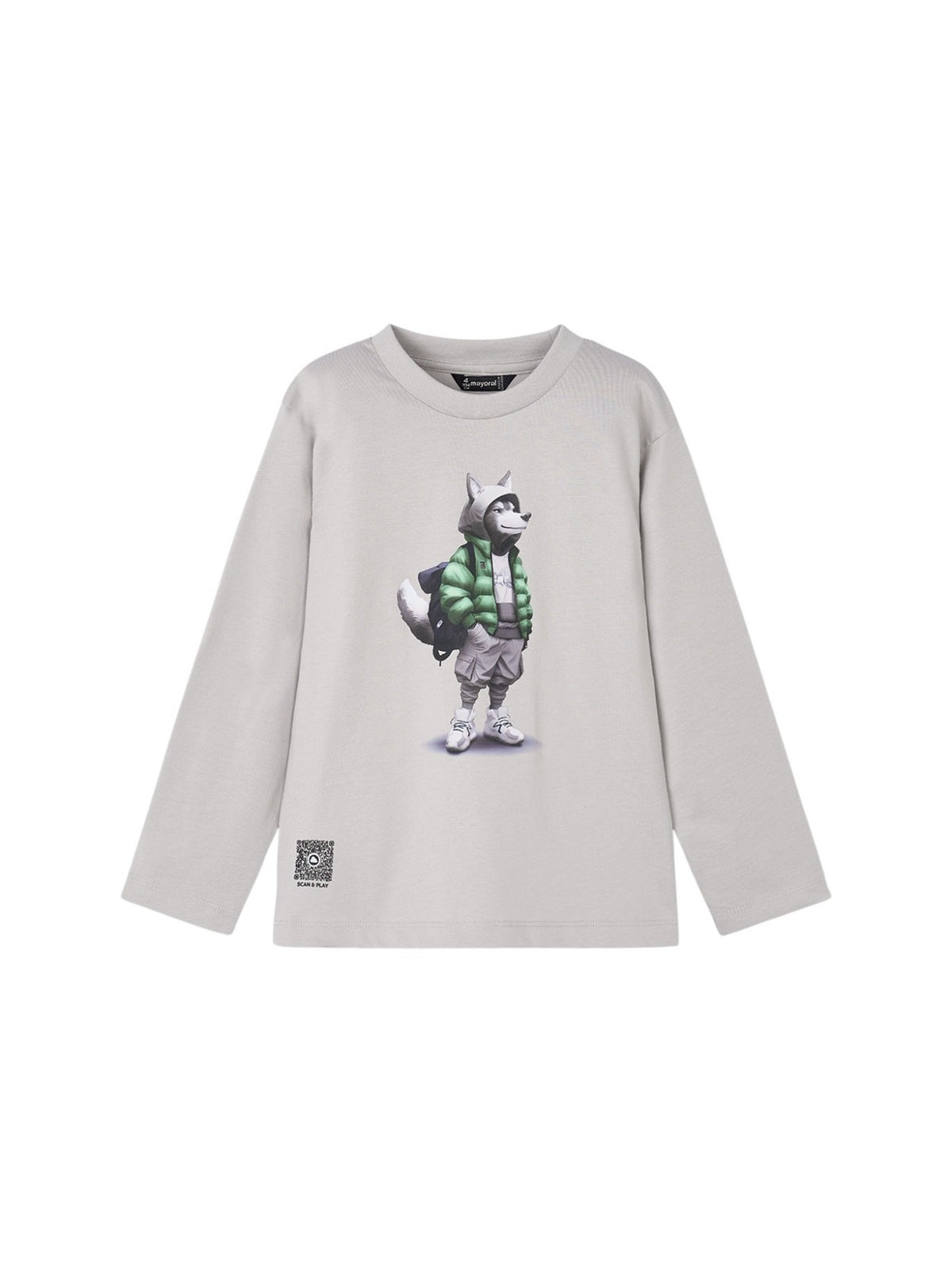 Camisola "wolf" Fumo (Cinza)  para Menino - Mayoral