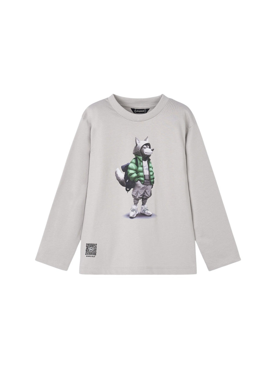 Camisola "wolf" Fumo (Cinza)  para Menino - Mayoral