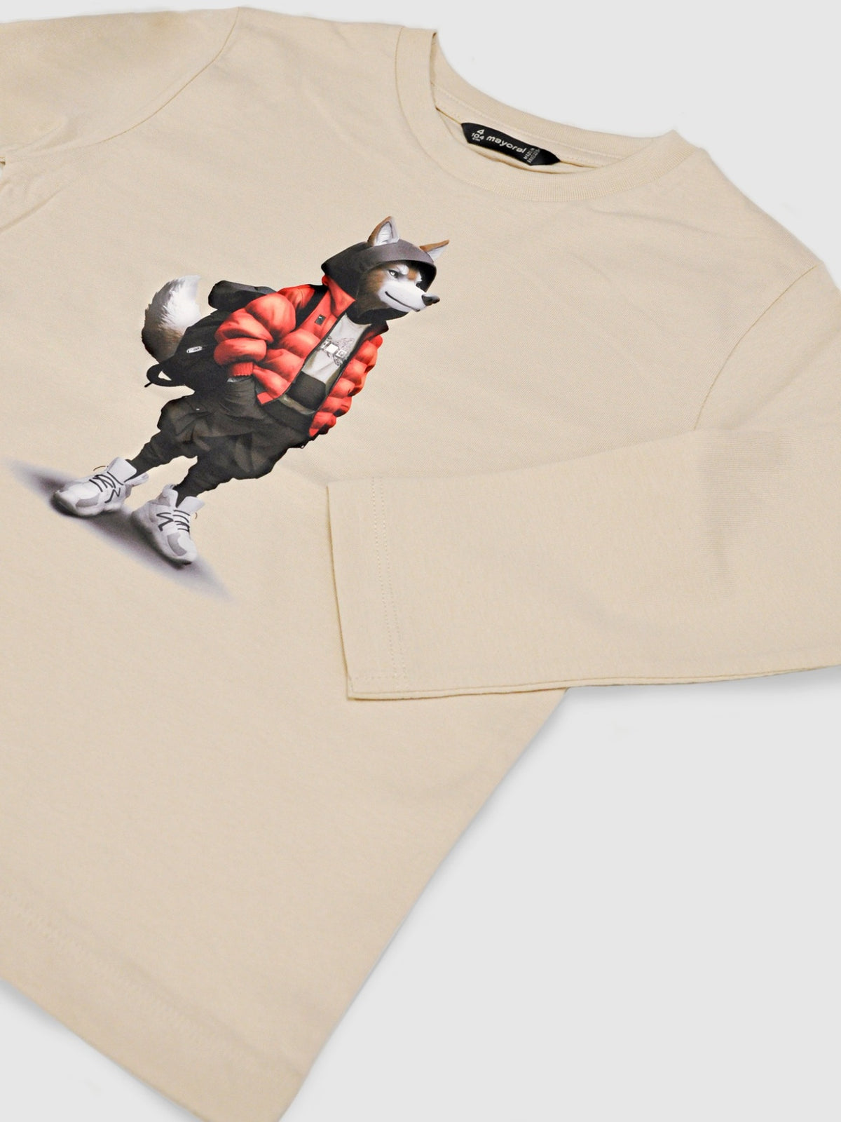 Camisola "wolf" Cereal (Bege)  para Menino - Mayoral