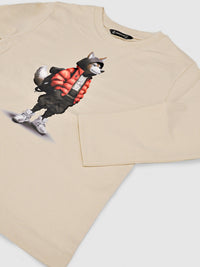 Camisola "wolf" Cereal (Bege)  para Menino - Mayoral
