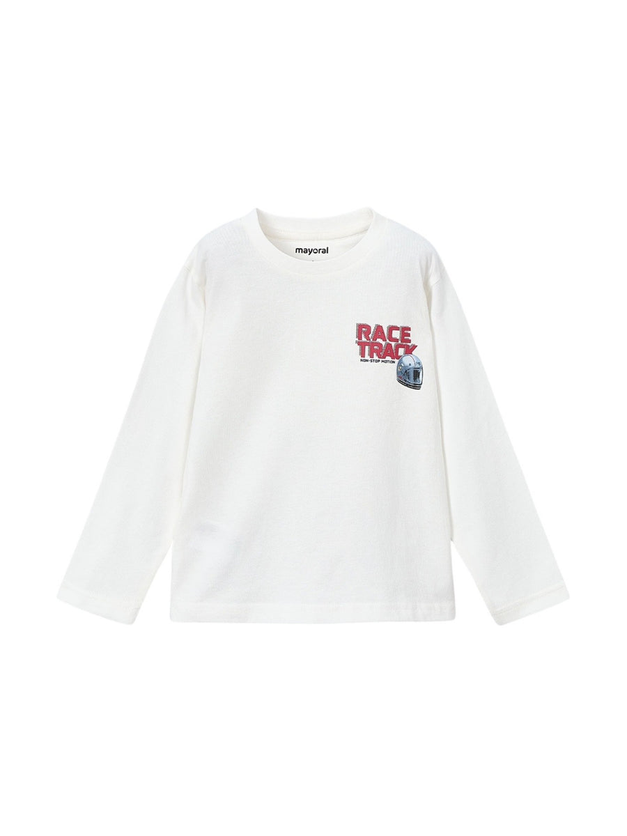 Camisola "race track" Nata (Creme / Pérola)  para Menino - Mayoral