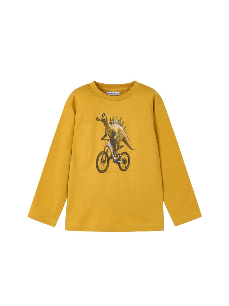 Camiseta m/l "dino" Mostarda (Amarelo Ocre)  para Menino - Mayoral