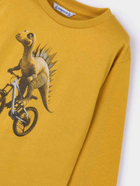 Camiseta m/l "dino" Mostarda (Amarelo Ocre)  para Menino - Mayoral