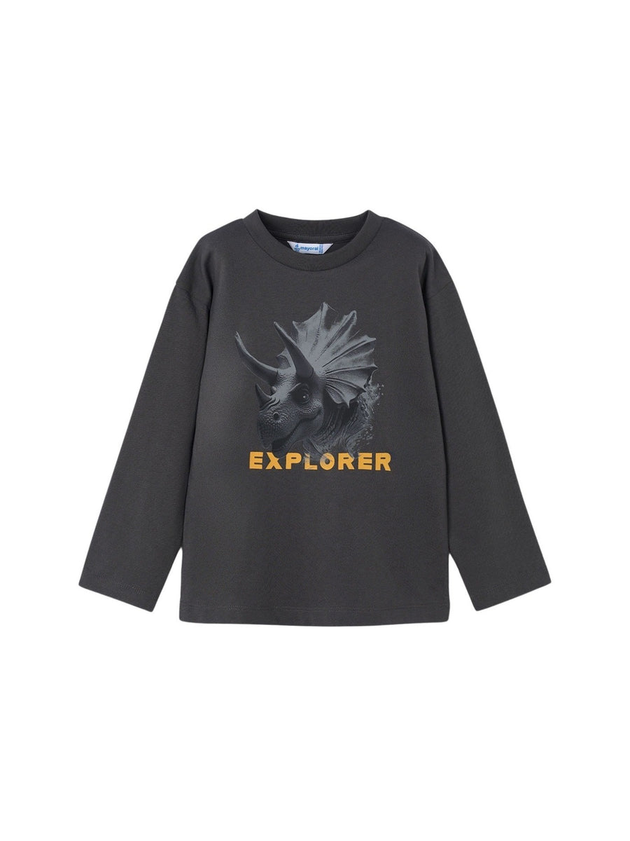 Camiseta m/l "explorer" Lousa (Cinza Escuro)  para Menino - Mayoral