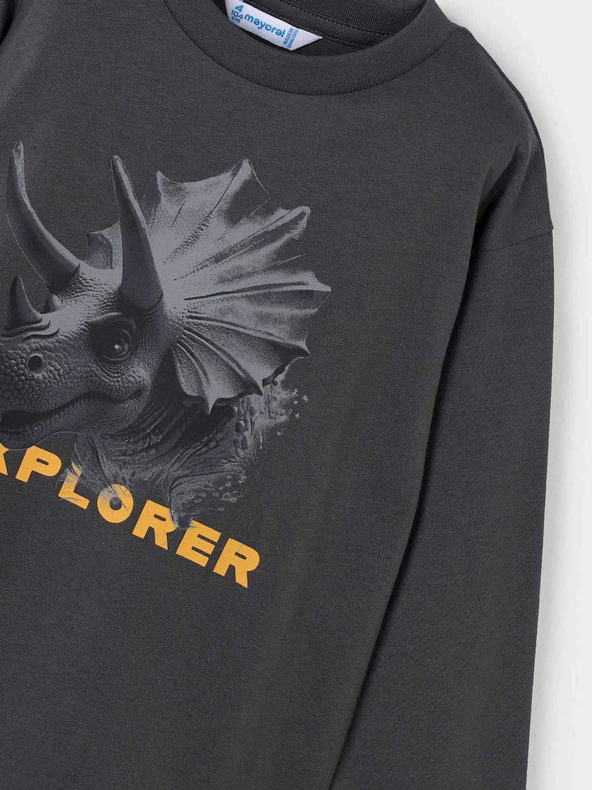 Camiseta m/l "explorer" Lousa (Cinza Escuro)  para Menino - Mayoral