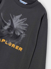 Camiseta m/l "explorer" Lousa (Cinza Escuro)  para Menino - Mayoral