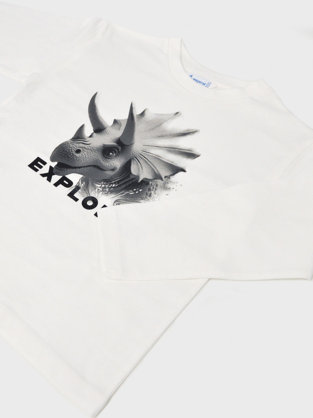 Camiseta m/l "explorer" Nata (Creme / Pérola)  para Menino - Mayoral