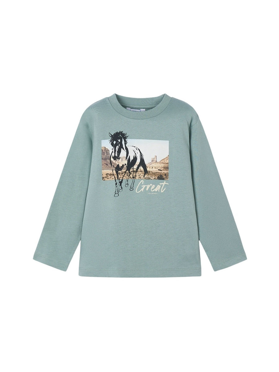 Camisola cavalo Glaciar (Verde Mar)  para Menino - Mayoral