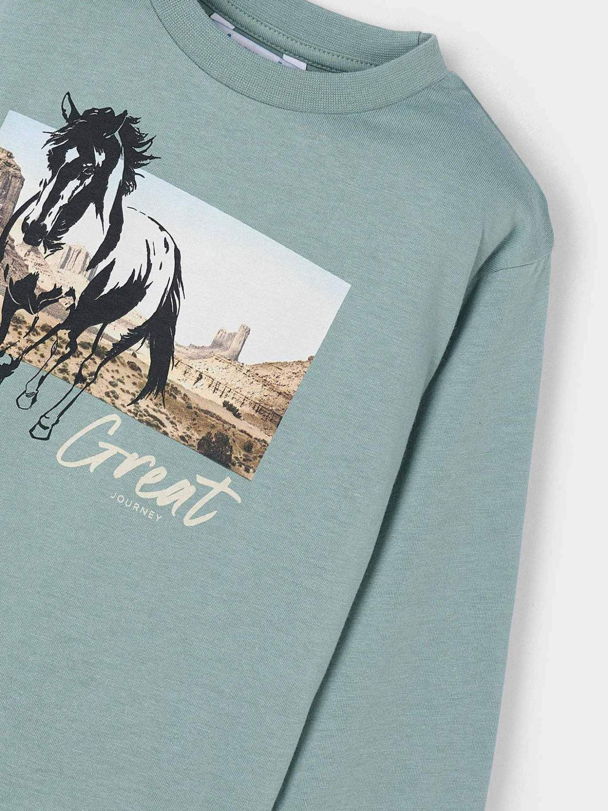 Camisola cavalo Glaciar (Verde Mar)  para Menino - Mayoral