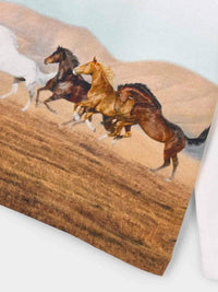 Camisola possicionada Cavalos (Castanho Claro)  para Menino - Mayoral