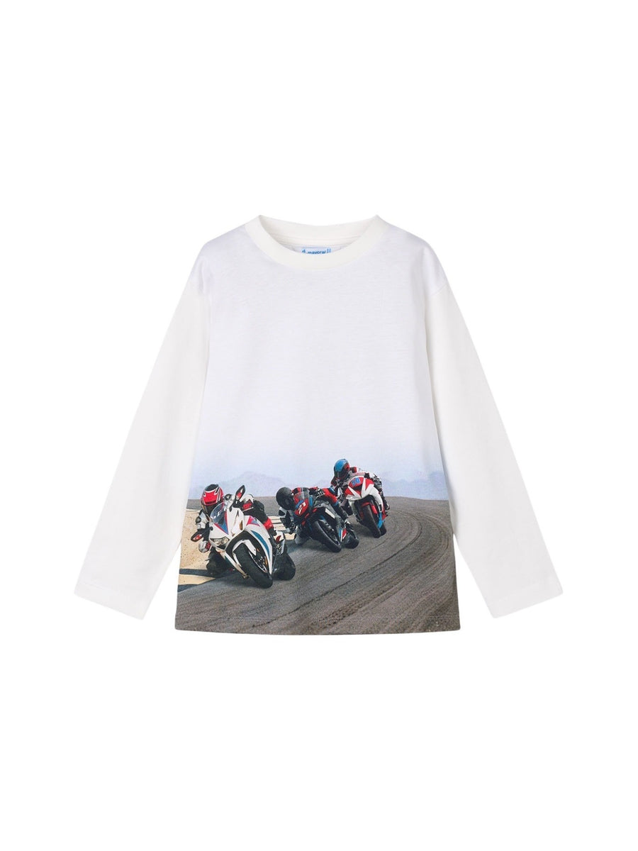 Camisola possicionada Motos (Cinza)  para Menino - Mayoral