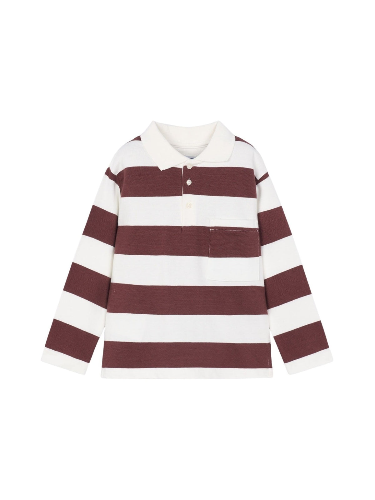 Polo m/comp. riscas Ameixa (Vermelho Escuro)  para Menino - Mayoral