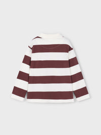 Polo m/comp. riscas Ameixa (Vermelho Escuro)  para Menino - Mayoral