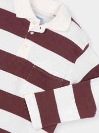 Polo m/comp. riscas Ameixa (Vermelho Escuro)  para Menino - Mayoral