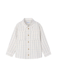 Camisa m/comp.xadrez Nata (Creme / Pérola)  para Menino - Mayoral