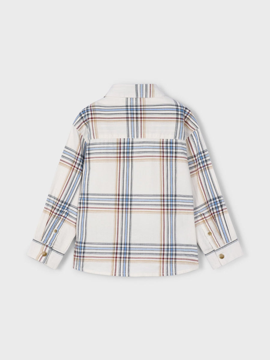 Camisa m/comp.xadrez Cereal (Bege)  para Menino - Mayoral
