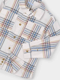 Camisa m/comp.xadrez Cereal (Bege)  para Menino - Mayoral