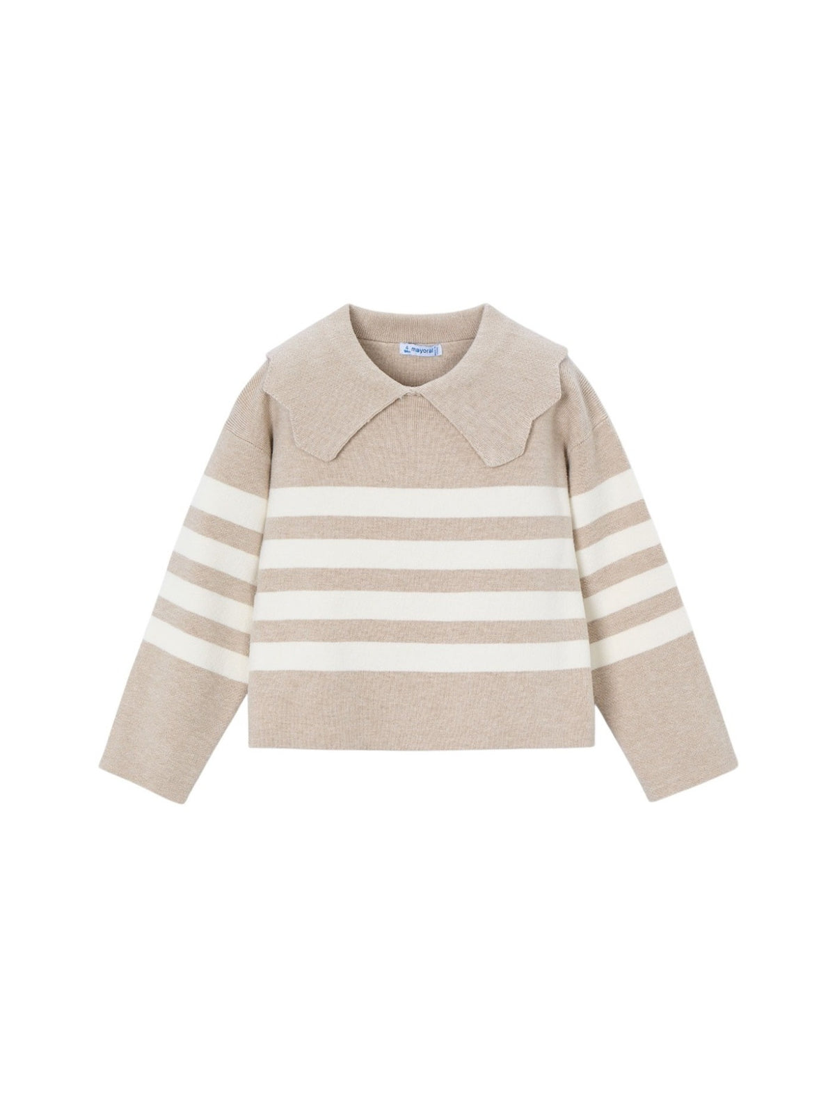 Jersey riscas gola Toffe vig (Castanho)  para Menina - Mayoral