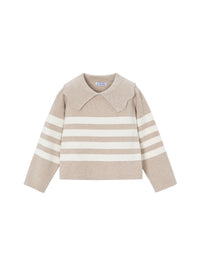 Jersey riscas gola Toffe vig (Castanho)  para Menina - Mayoral