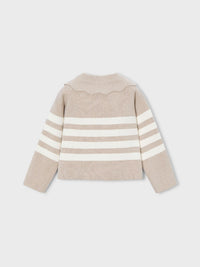 Jersey riscas gola Toffe vig (Castanho)  para Menina - Mayoral