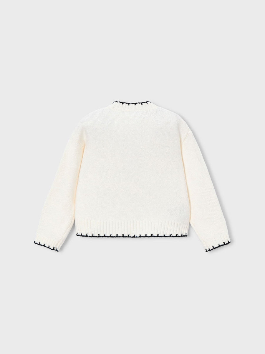 Jersey bordado lantejoulas Macchiato (Creme / Pérola)  para Menina - Mayoral