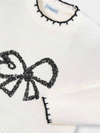Jersey bordado lantejoulas Macchiato (Creme / Pérola)  para Menina - Mayoral