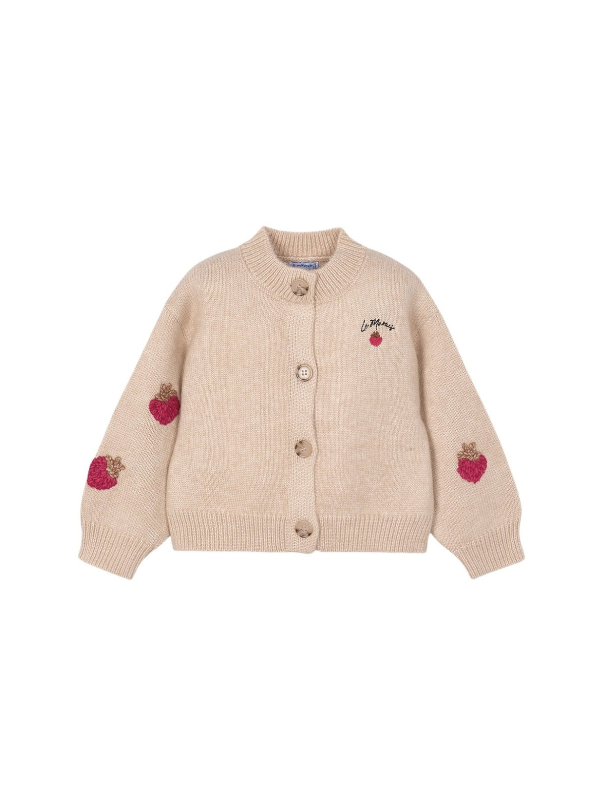 Casaco tricot fantasia Sesam-Verm (Vermelho Escuro)  para Menina - Mayoral