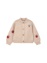 Casaco tricot fantasia Sesam-Verm (Vermelho Escuro)  para Menina - Mayoral