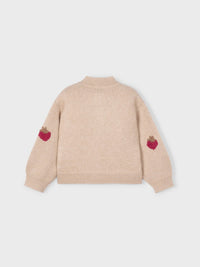 Casaco tricot fantasia Sesam-Verm (Vermelho Escuro)  para Menina - Mayoral