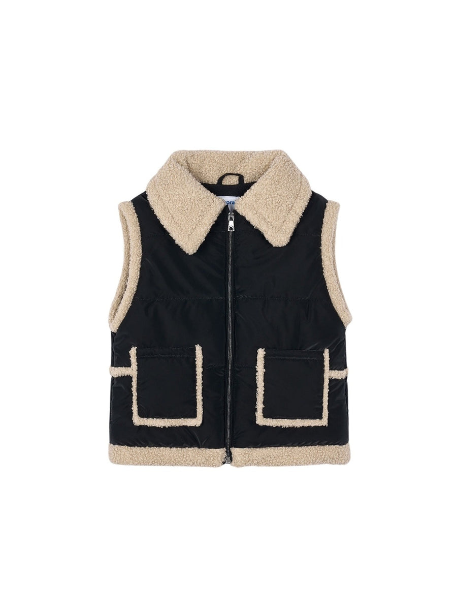 Colete contrastes Preto (Preto)  para Menina - Mayoral