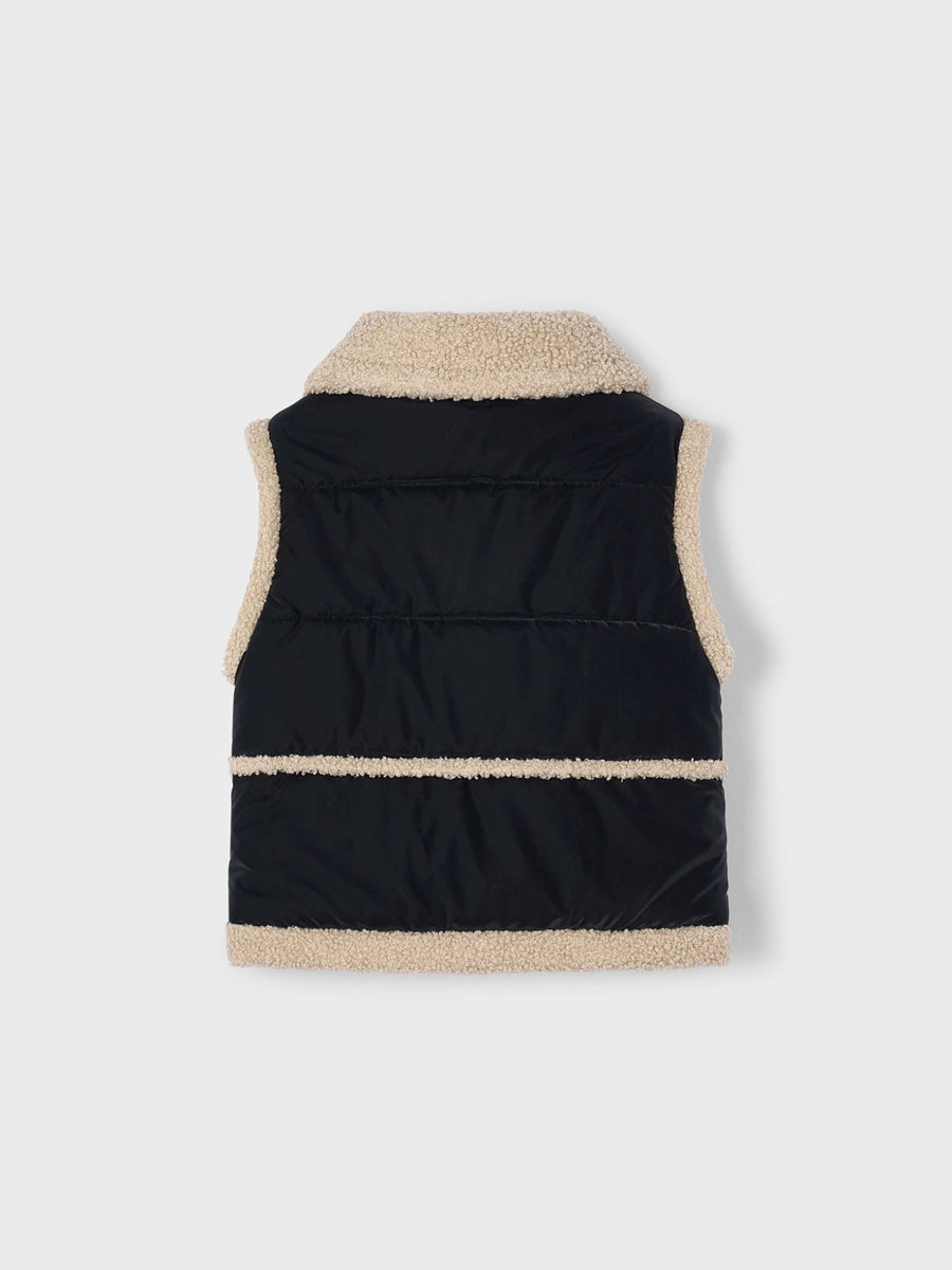 Colete contrastes Preto (Preto)  para Menina - Mayoral
