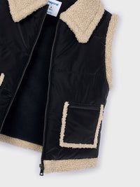 Colete contrastes Preto (Preto)  para Menina - Mayoral