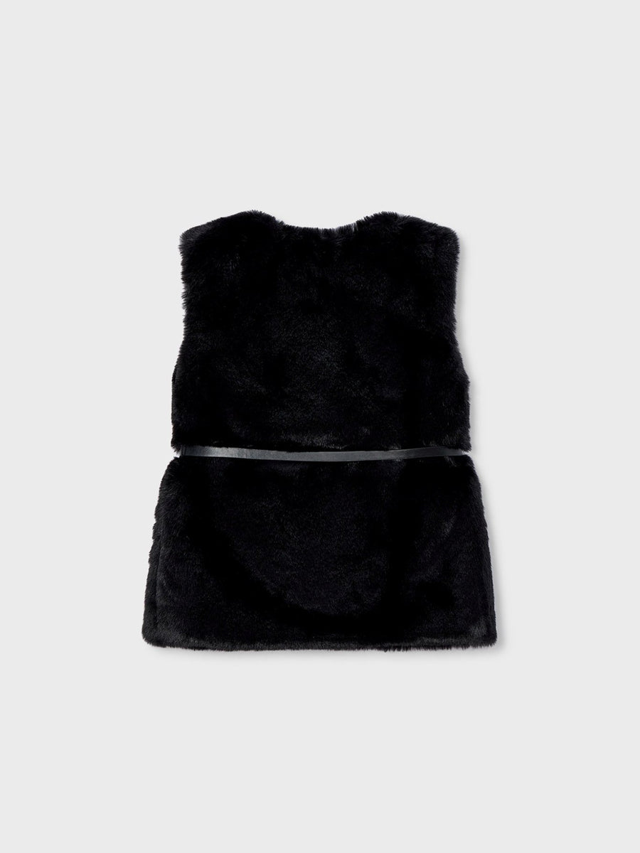 Colete pelo cinto Preto (Preto)  para Menina - Mayoral