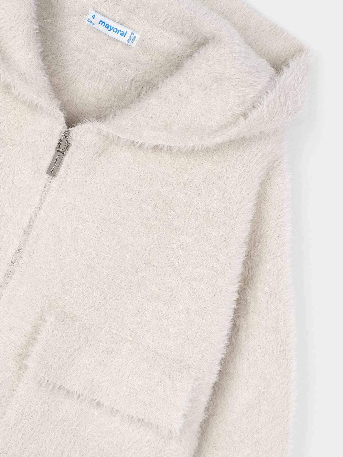 Casaco tricot pelo Amêndoa (Bege)  para Menina - Mayoral
