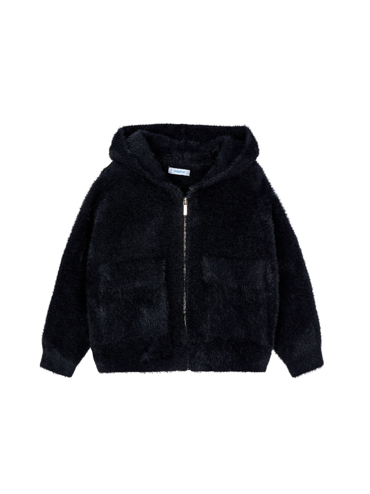 Casaco tricot pelo Preto (Preto)  para Menina - Mayoral