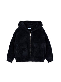 Casaco tricot pelo Preto (Preto)  para Menina - Mayoral