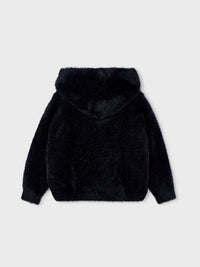 Casaco tricot pelo Preto (Preto)  para Menina - Mayoral