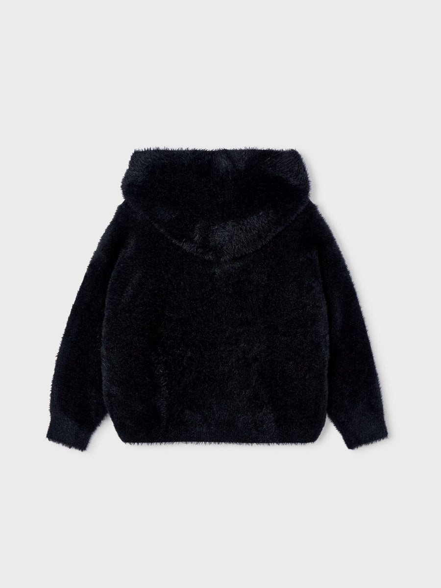 Casaco tricot pelo Preto (Preto)  para Menina - Mayoral
