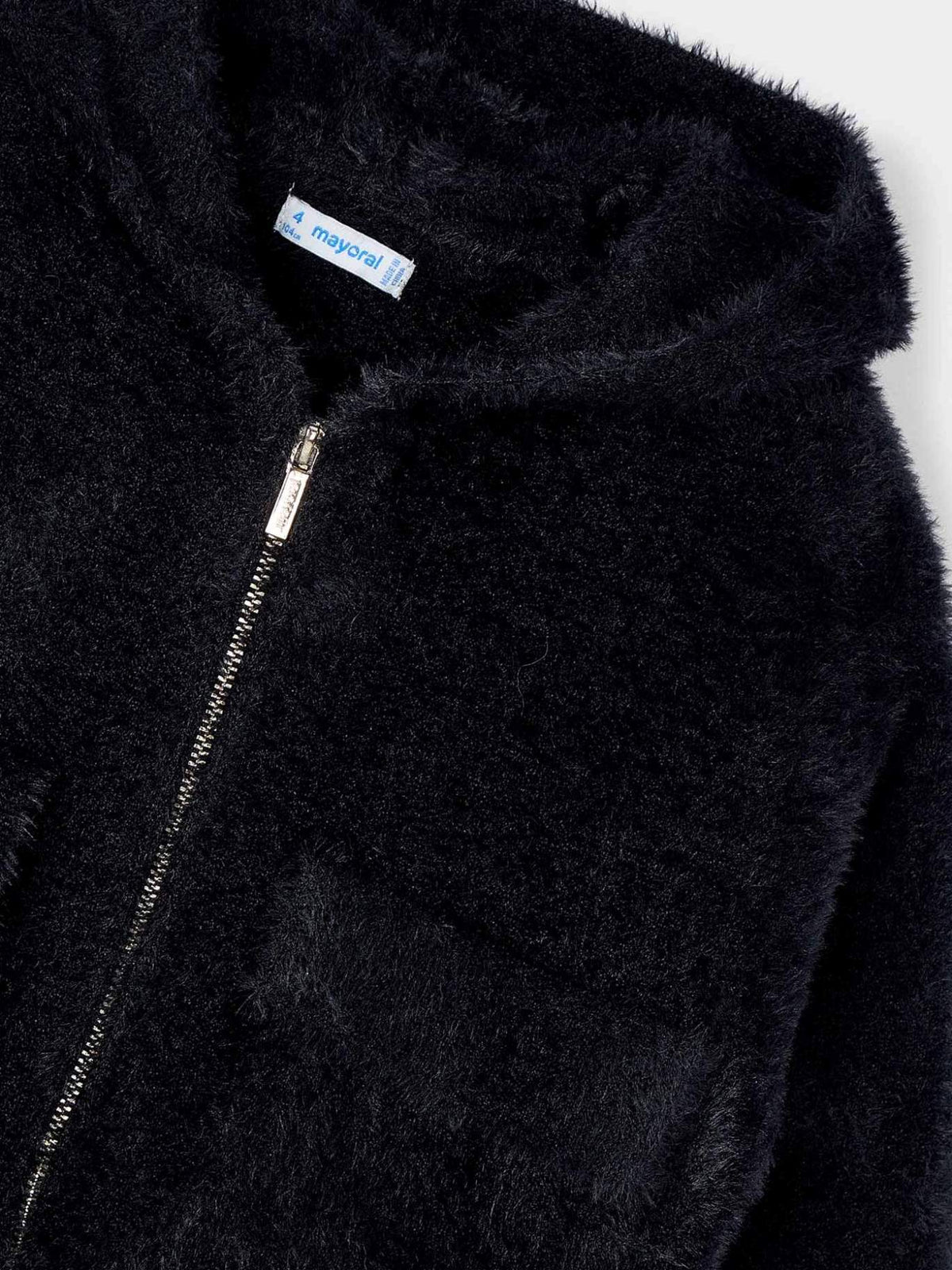 Casaco tricot pelo Preto (Preto)  para Menina - Mayoral